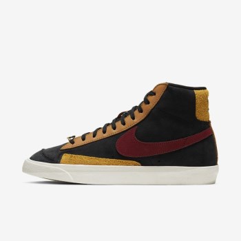 Nike Blazer Mid '77 - Férfi Utcai Cipő - Fekete/Arany/Piros